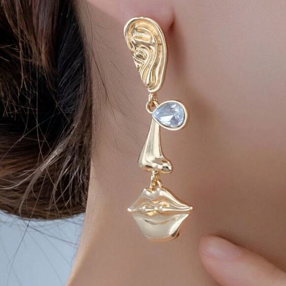 Bohemian dangle stud earrings #1105 - Picture 1 of 5